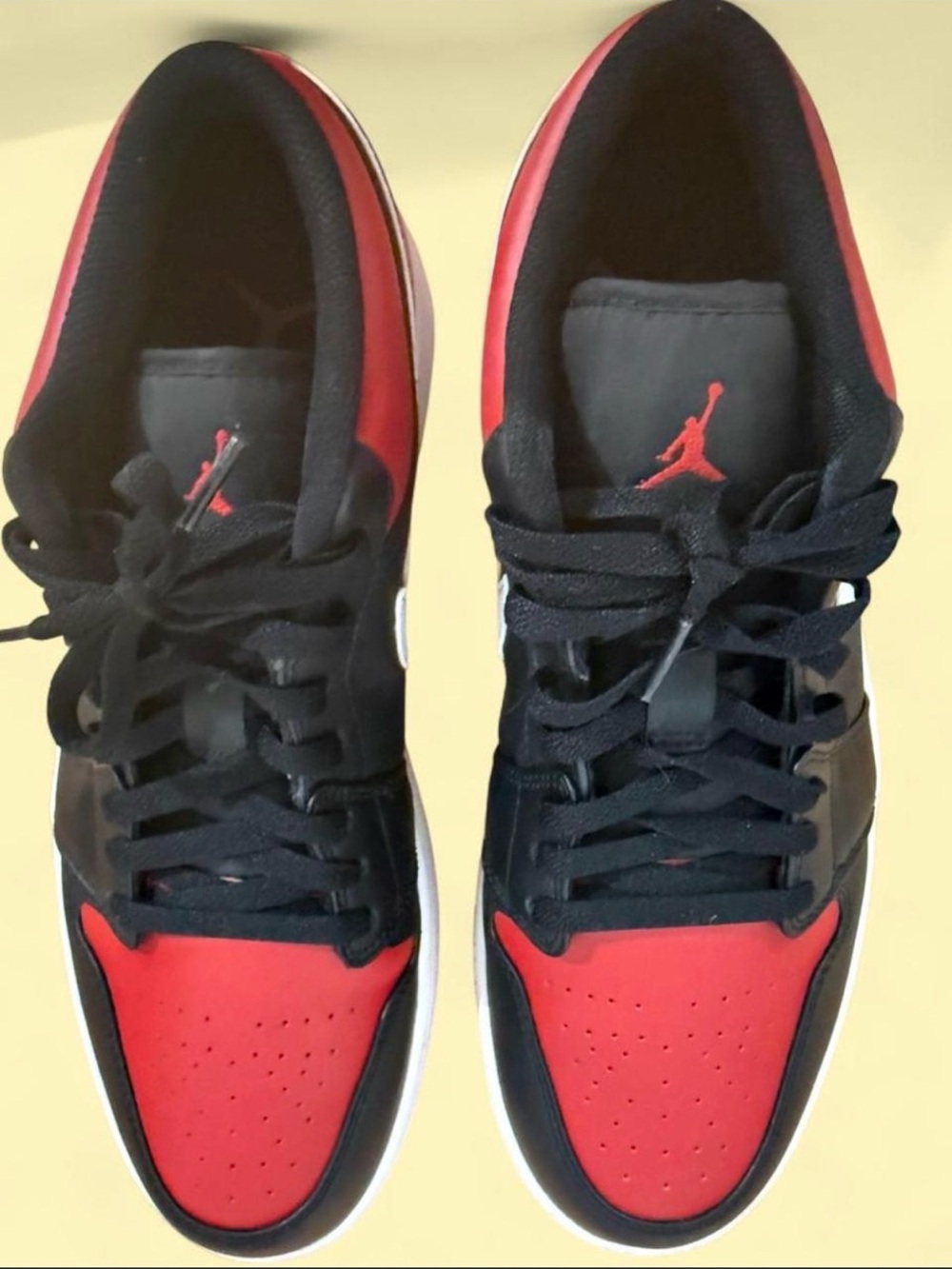 Jordan Low-Top Sneakers in Black and Red NWT
